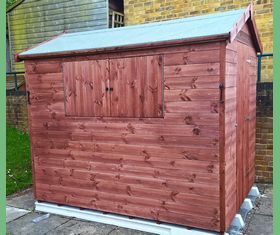 8 x 6 tuck shop shed hatch closed